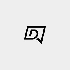 Letter D Chat Logo Template Vector Design
