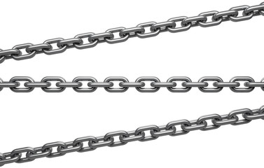 Obraz premium Chain isolated on white background,with clipping path 3d rendering
