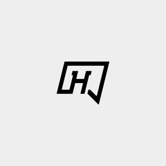 Letter H Chat Logo Template Vector Design