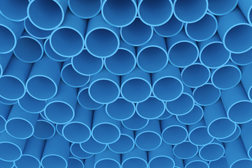 Tubes PVC pipes background, 3D rendering