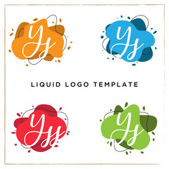YS letter logo inspiration, liquid logo template, clean and modern vector background