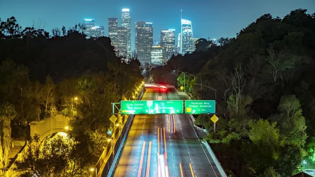 Los Angeles Skyline Overpass