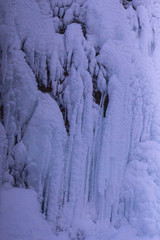 Beautiful waterfall icicles