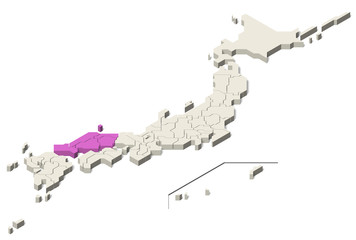 日本地図 中国地方 離島 (Set 4)	