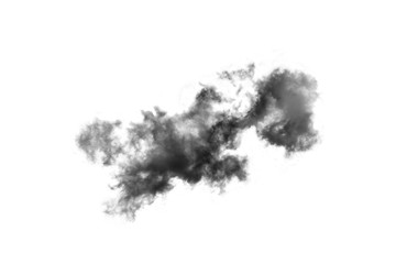 Textured Smoke,Abstract black,isolated on white background