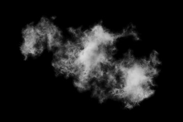 Textured cloud,Abstract black,isolated on black background