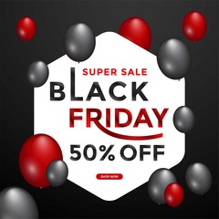 Black friday sale banner layout graphic template