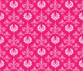 pink seamless pattern with flowers