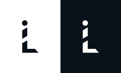 Modern abstract letter IL logo. This logo icon incorporate with two abstract shape in the creative process. - obrazy, fototapety, plakaty