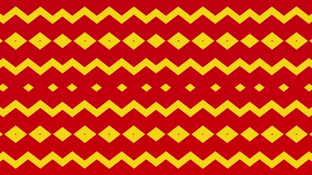 red and yellow zigzag seamless looping background animation