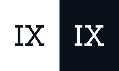 Minimalist line art letter IX logo. This logo icon incorporate with two letter in the creative way.