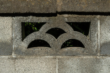 ブロックの塀　壁