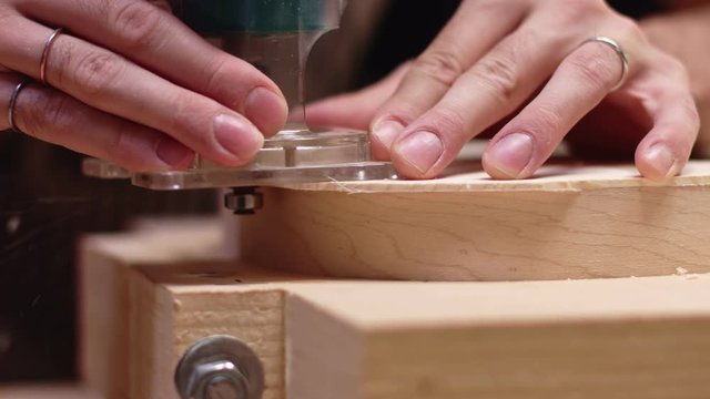 Guitar maker making a guitar 