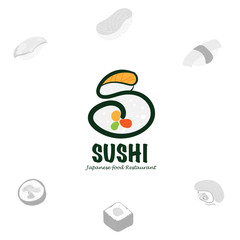 sushi logo graphic japanese food