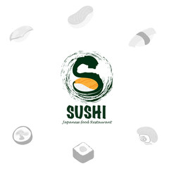 sushi logo graphic japanese food