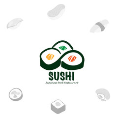 sushi logo graphic japanese food