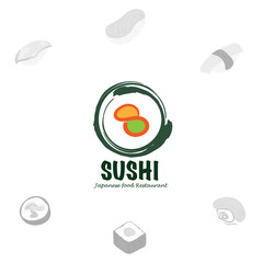sushi logo graphic japanese food