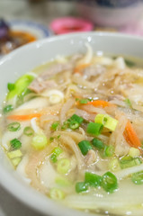 pork, pickled mustard green noodles