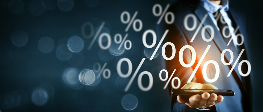 percent sign percentage icon interest rate