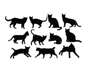 Cat Silhouettes, art vector design