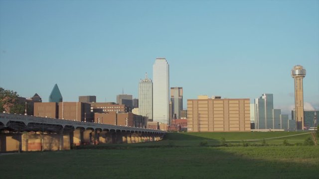 Dallas Skyline during sunset. - 1080p