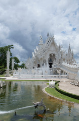 Wat Rong Khun (White Temple) is contemporary unconventional Buddhist temple in Chiang Rai Province, Thailand