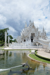 Wat Rong Khun (White Temple) is contemporary unconventional Buddhist temple in Chiang Rai Province, Thailand