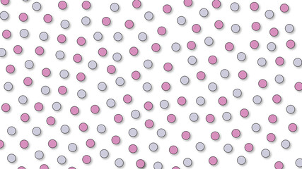 Abstract kawaii pattern polka dot circle background. Soft gradient pastel. Concept for wedding card design or presentation
