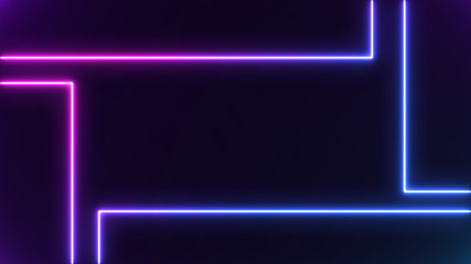 Abstract Neon bright lens flare colored on black background. Laser show colorful design for banners advertising technologies