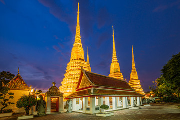 Fototapeta na wymiar Wat Pho Temple or Wat Phra Chetuphon in Bangkok, Thailand.
