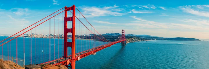 Fotobehang Golden Gate Bridge Golden Gate Bridge-panorama, San Francisco, Californië
