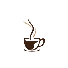 Coffee cup logo template vector icon