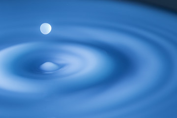 Blue water droplet
