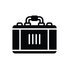Black solid icon for case brief 