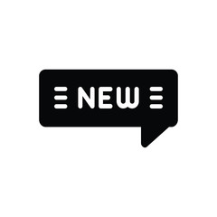 Black solid icon for new 