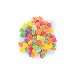 candies or jelly candies on a white background new.