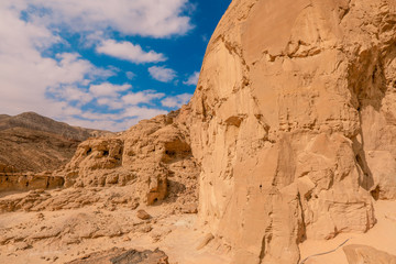 Fototapeta premium Amazing View to the Red Rocks and Desert Sands in Timna National Park, Israel