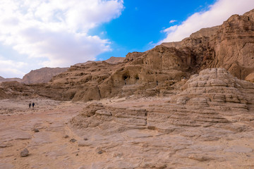 Fototapeta premium Amazing View to the Red Rocks and Desert Sands in Timna National Park, Israel