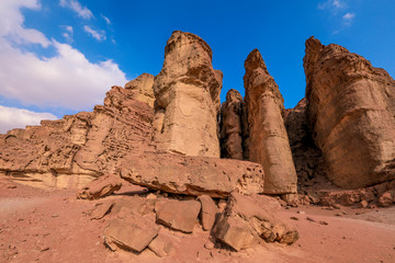 Fototapeta na wymiar Solomons Pillars in the Timna National Park, Israel