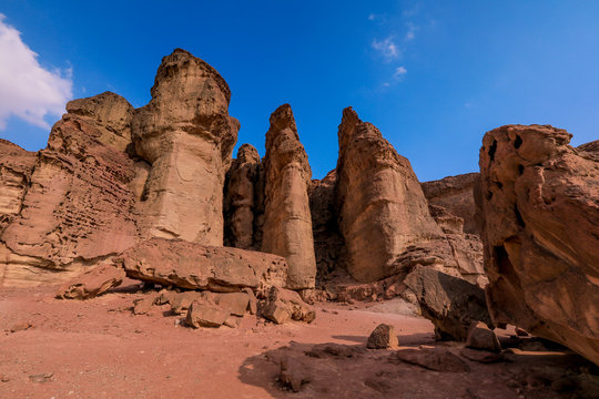Solomons Pillars in the Timna National Park, Israel