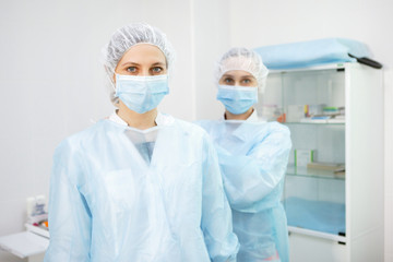 Medical staff getting ready for operation