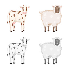 Vector illustration of breeding and kitchen icon. Set of breeding and organic vector icon for stock.