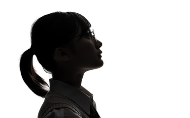 女子高生　シルエット