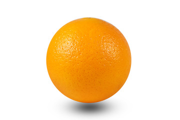 Orange on white background isolated summer color concept