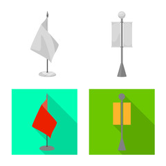 Vector design of texture and presentation symbol. Collection of texture and media stock vector illustration.