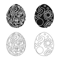 Fototapeta premium Vector illustration of animal and prehistoric symbol. Collection of animal and cute stock symbol for web.