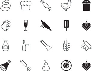 food vector icon set such as: herbal, wheat, woman, oil, candle, tech, grain, paschal, creative, simplicity, seed, alcohol, ripe, cafe, beauty, fabrication, spa, bubbles, cream, christianity, liquid