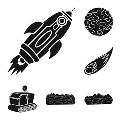 Isolated object of colonization and sky logo. Collection of colonization and galaxy stock symbol for web.