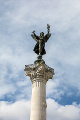 Esplanade des Quinconces, fontain of the Monument aux Girondins in Bordeaux. France