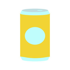  A can of soda. illustration. Flat cartoon character isolated on white background